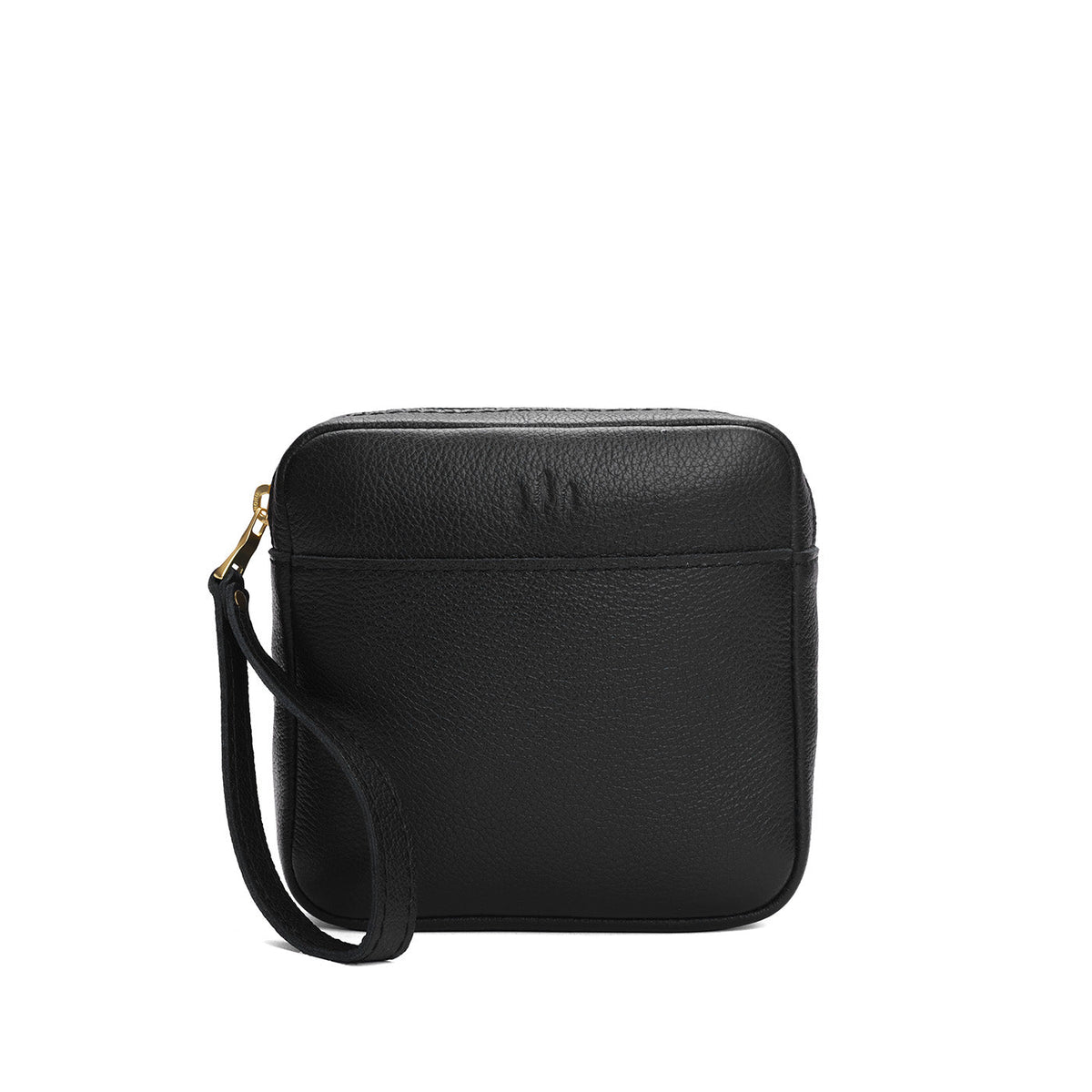 Large Square Pouch - Pebbled--black