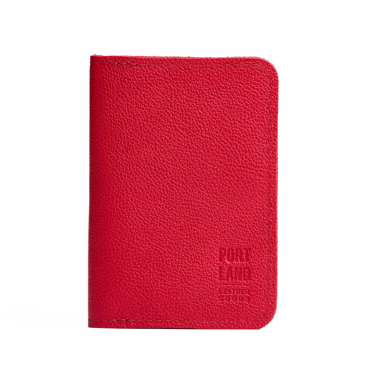 'Almost Perfect' Leather Modern Passport Holder - Cherry
