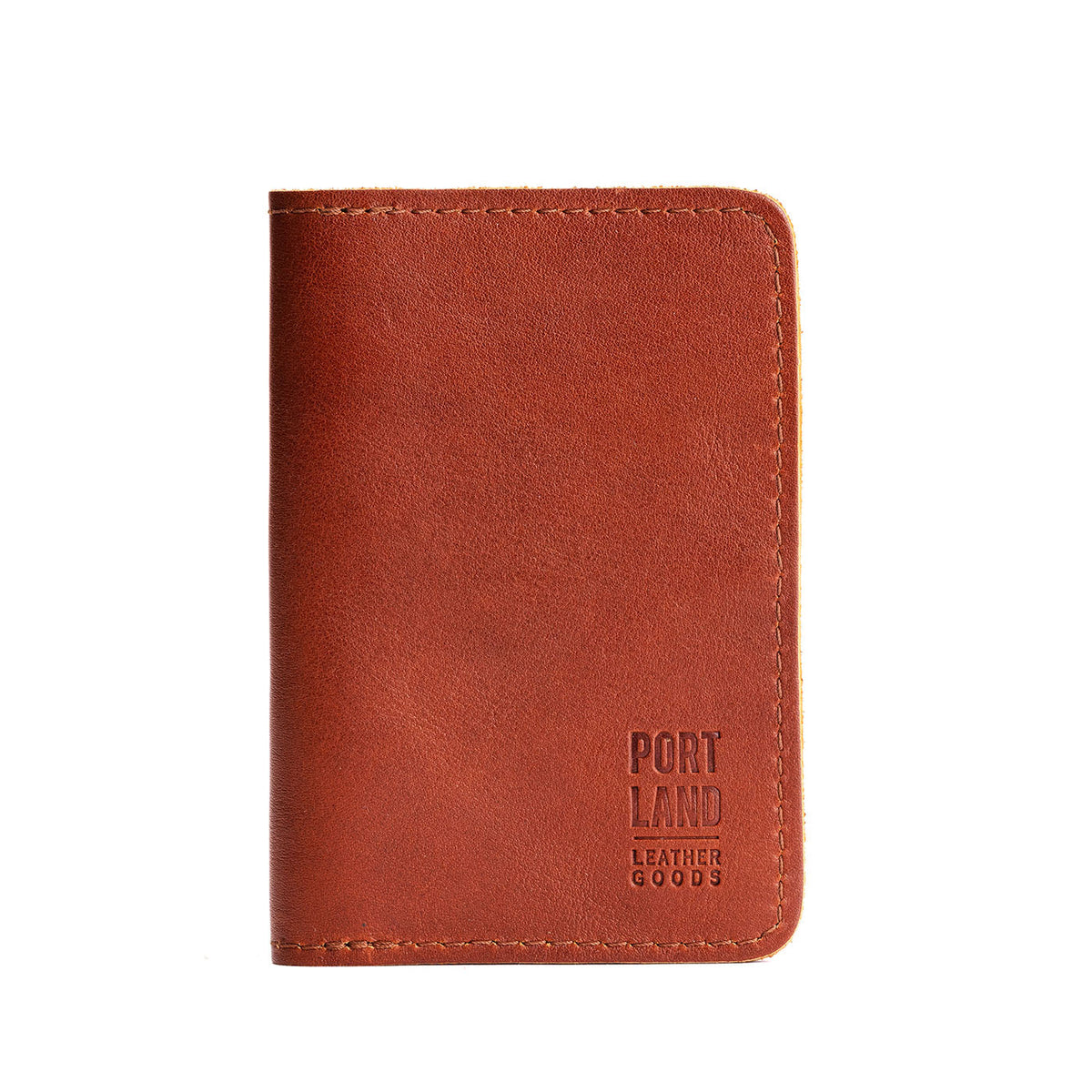 'Almost Perfect' Leather Modern Passport Holder - Chestnut