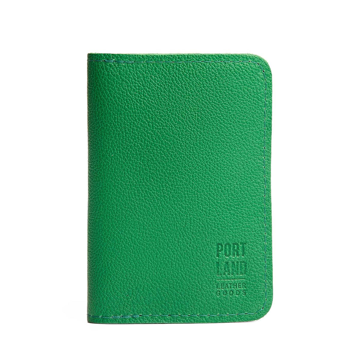 'Almost Perfect' Leather Modern Passport Holder - Jolly Green