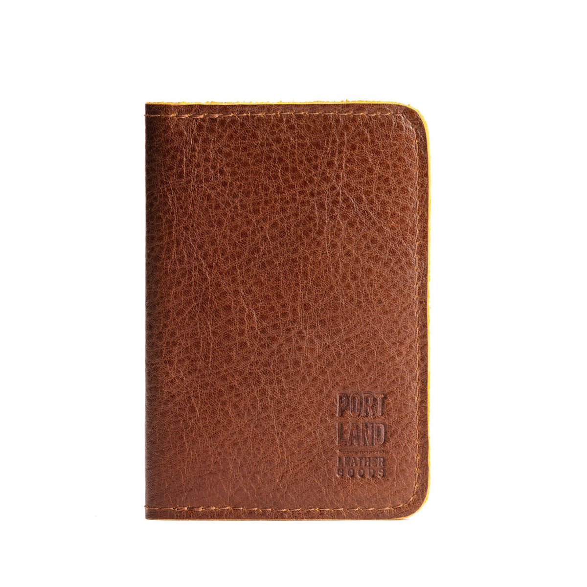 'Almost Perfect' Leather Modern Passport Holder - Nuez