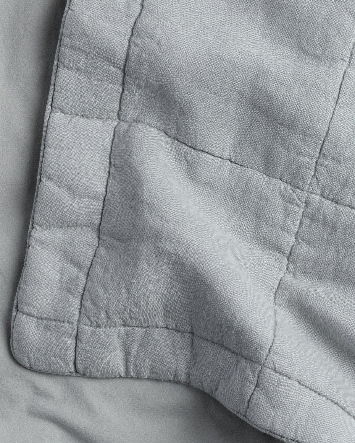 Linen Box Quilted Euro Sham (Sky) - Image 3