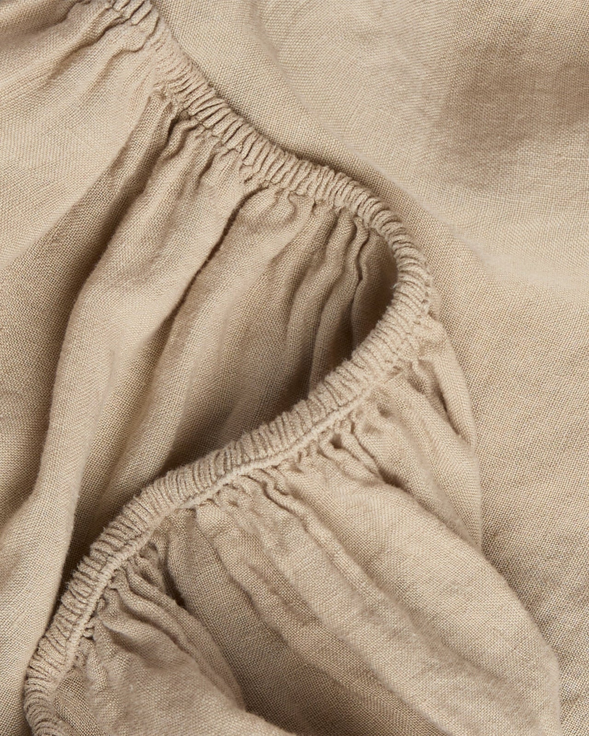 Linen Fitted Sheet (Toast) - Image 3