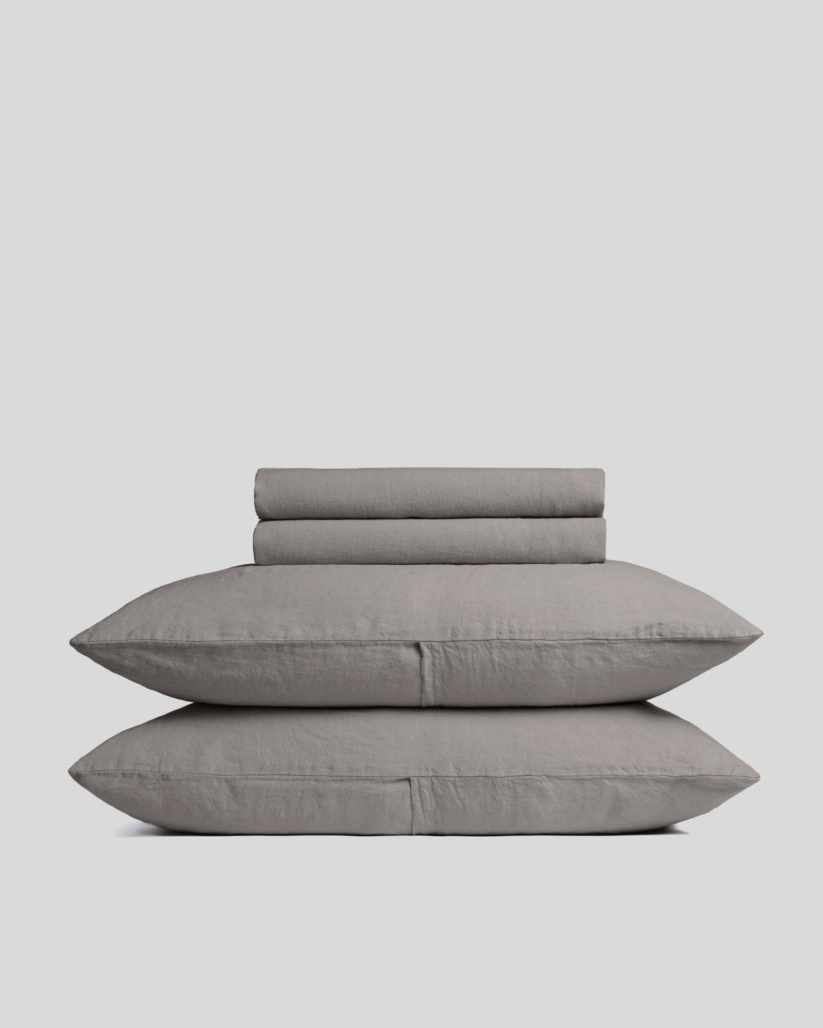 Linen Sheet Set - Pebble K/CK