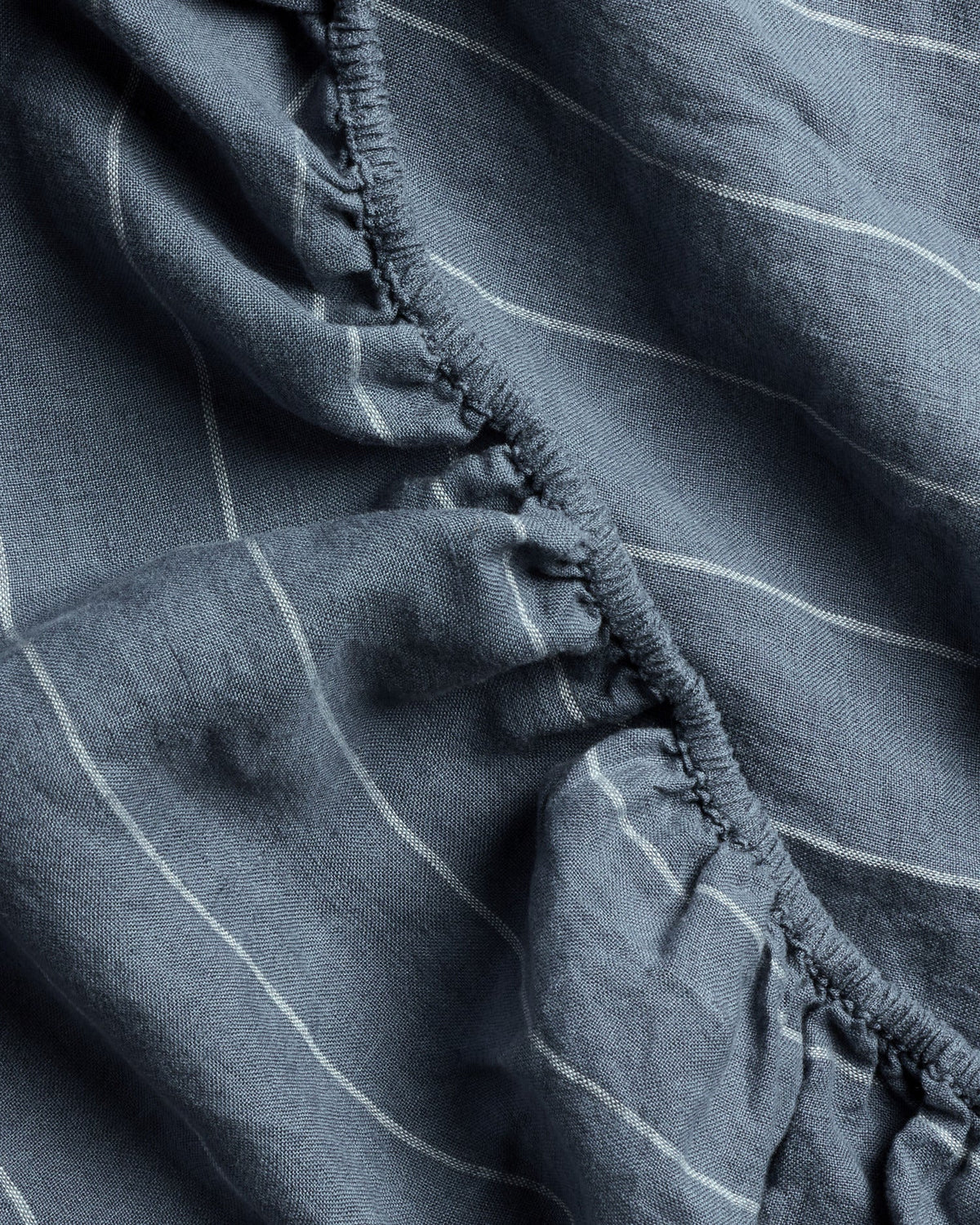 Linen Fitted Sheet (Dusk Stripe) - Image 3