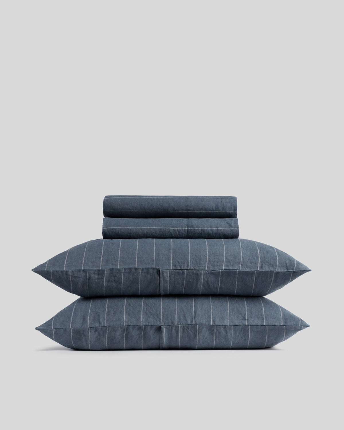 Linen Sheet Set - Dusk Stripe K/CK