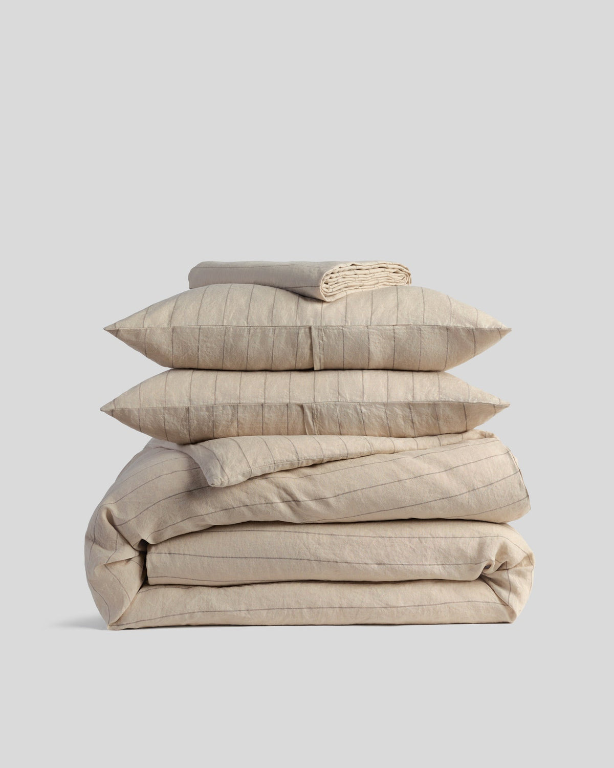 Linen Venice Set - Bone Stripe K/CK