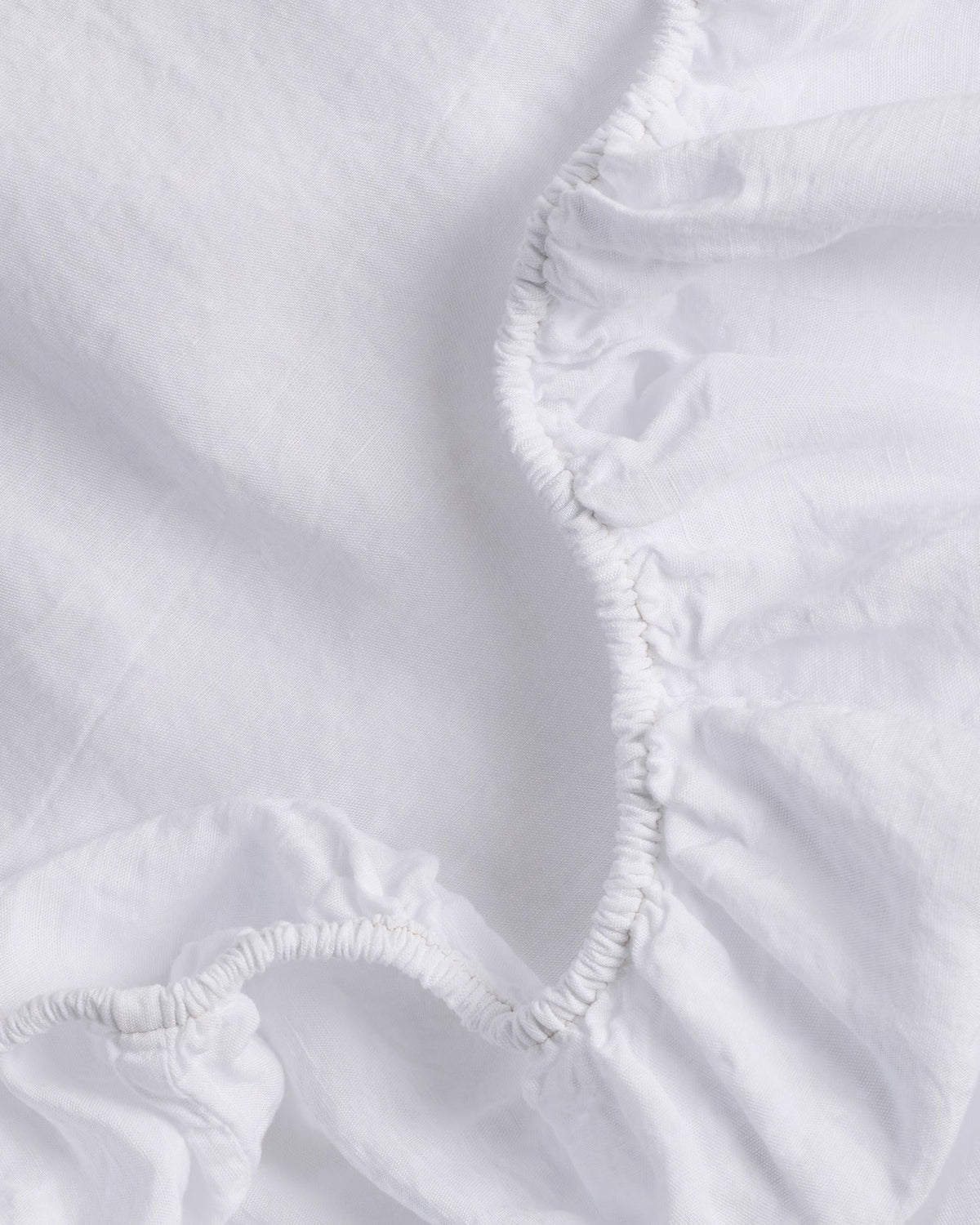 Linen Tencel Fitted Sheet (White) - Image 3