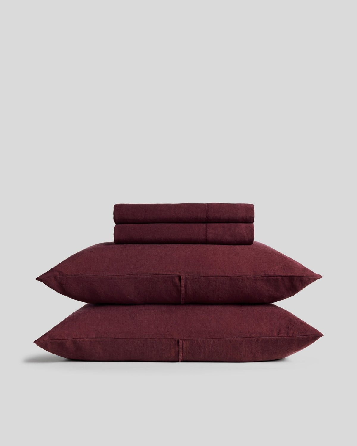 Linen Tencel Sheet Set - Garnet K/CK