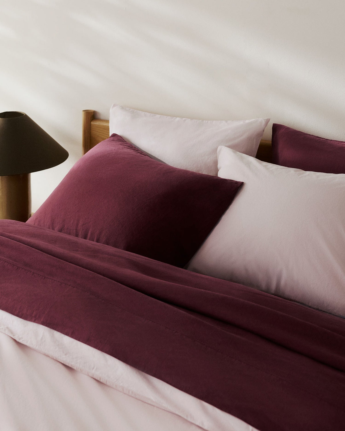 Linen Tencel Pillowcase Set (Garnet) - Image 5