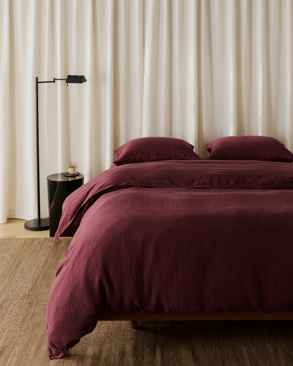 Linen Tencel Pillowcase Set (Garnet) - Image 4
