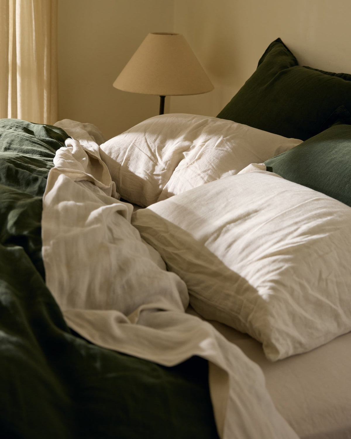 Linen Top Sheet - Bone - Image 2