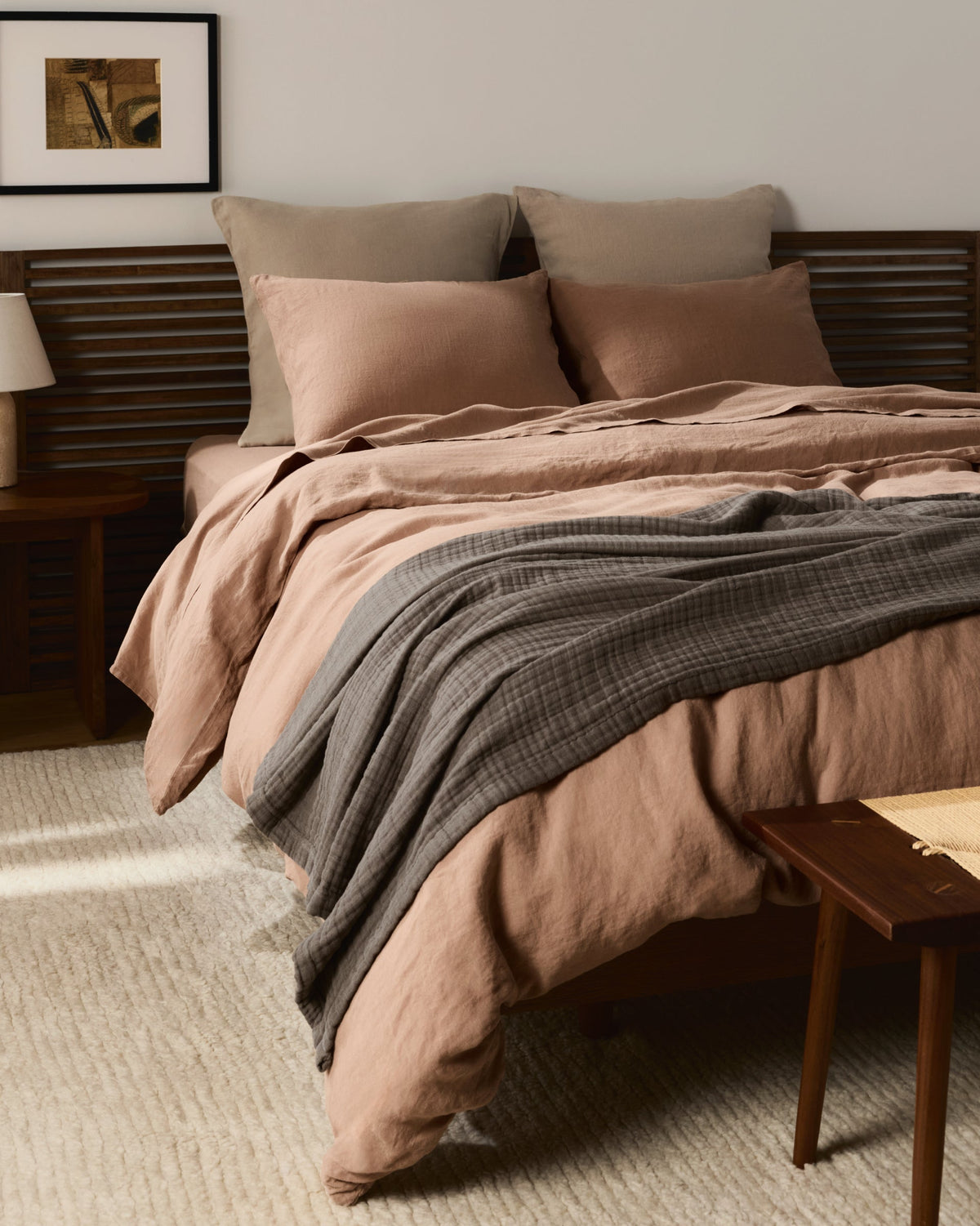 Linen Sham Set (Adobe) - Image 4