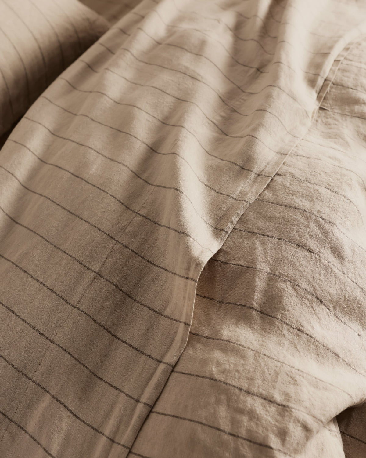 Linen Top Sheet (Bone Stripe) - Image 2