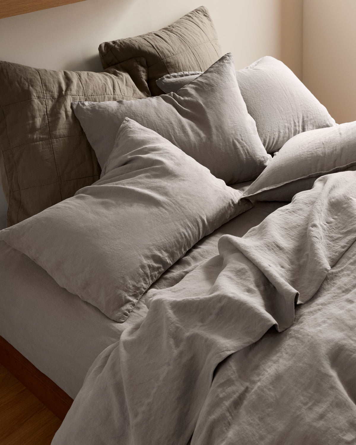 Linen Pillowcase Set (Pebble) - Image 4