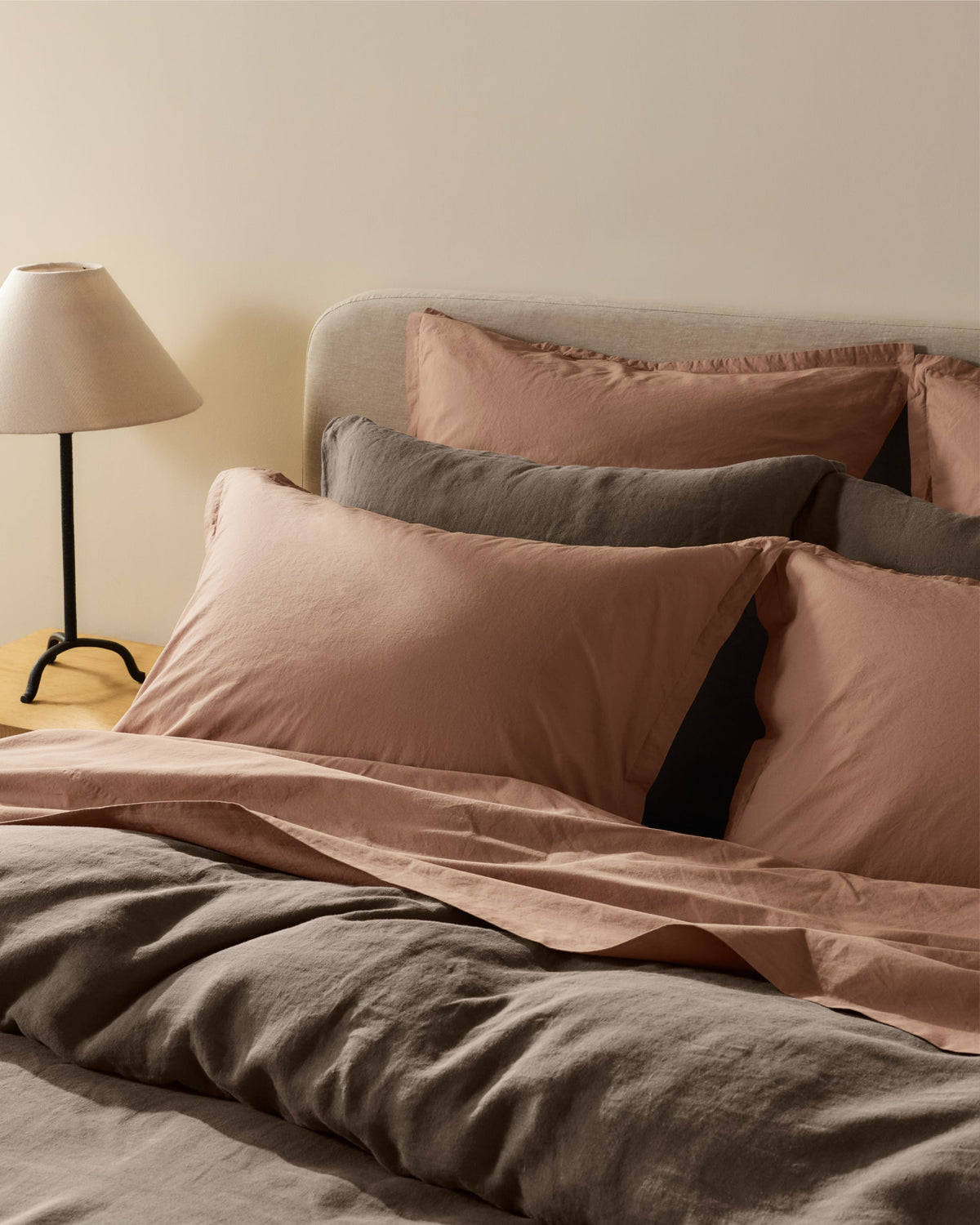 Brushed Cotton Sham Set (Adobe) - Image 2