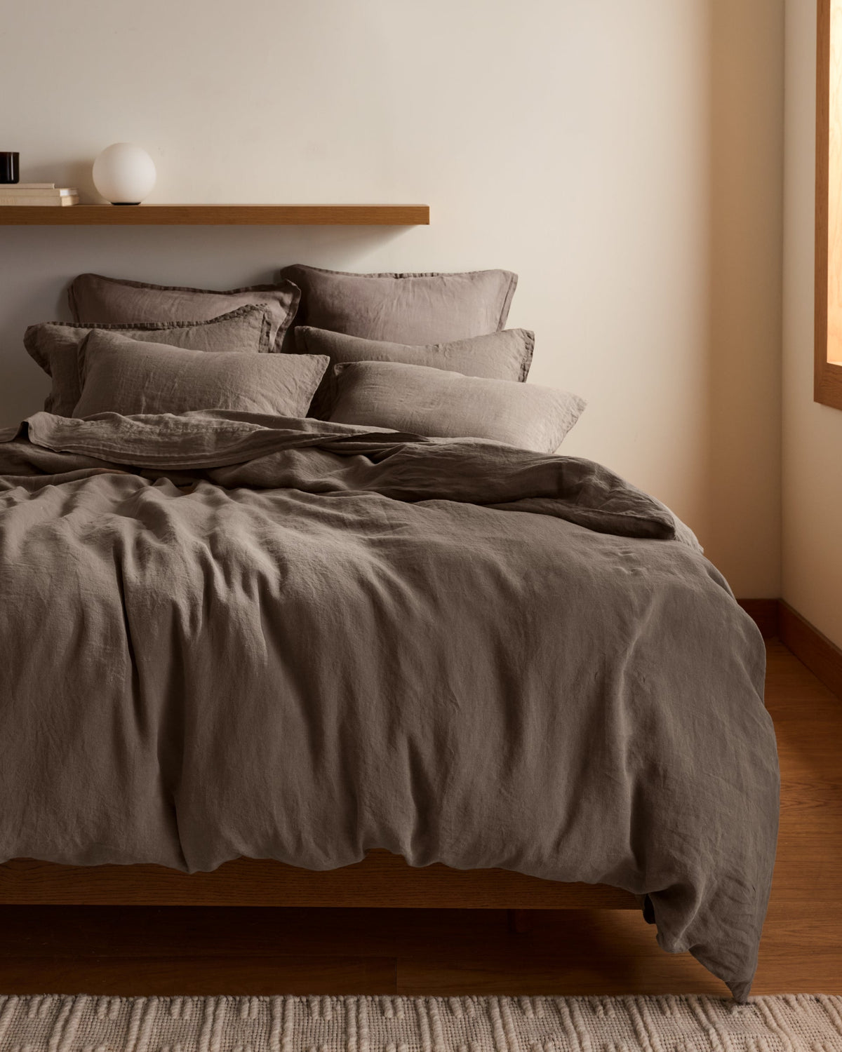 Linen Sham Set (Warm Grey) - Image 4