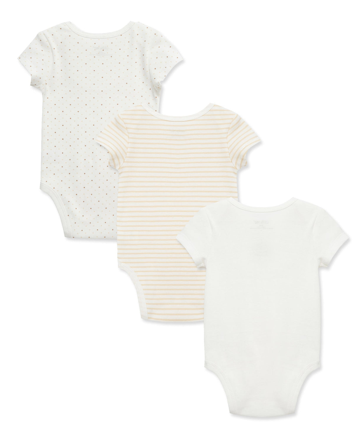 Little Me Gentle Bear 3-Pack Bodysuits - Ivory, 3M - Image 2