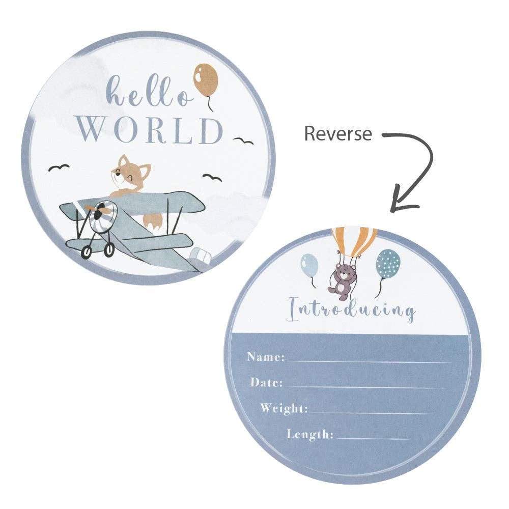 Living Textiles Hello World Gift Set - Blue Stripes - Image 3