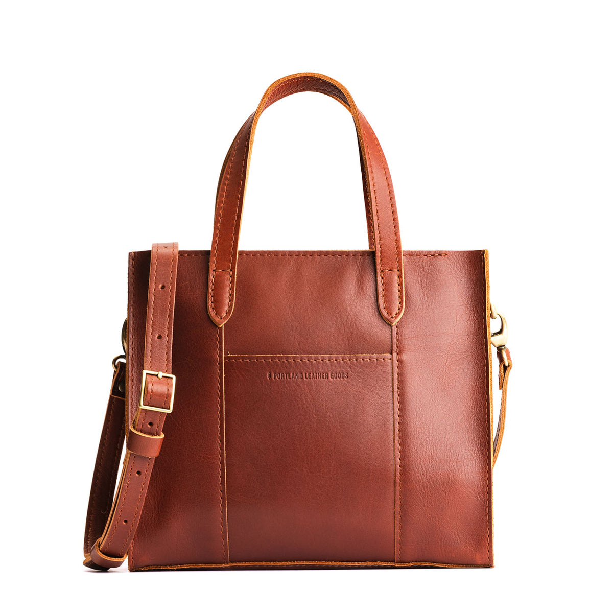 'Almost Perfect' Lola Crossbody Tote - Chestnut / Zipper