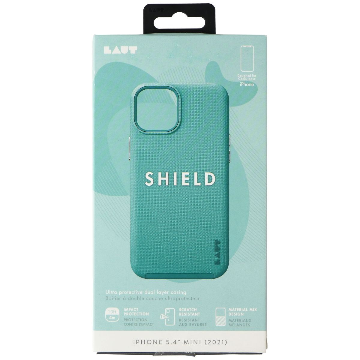 LAUT Shield Series Dual Layer Case for Apple iPhone 13 mini - Mint - New