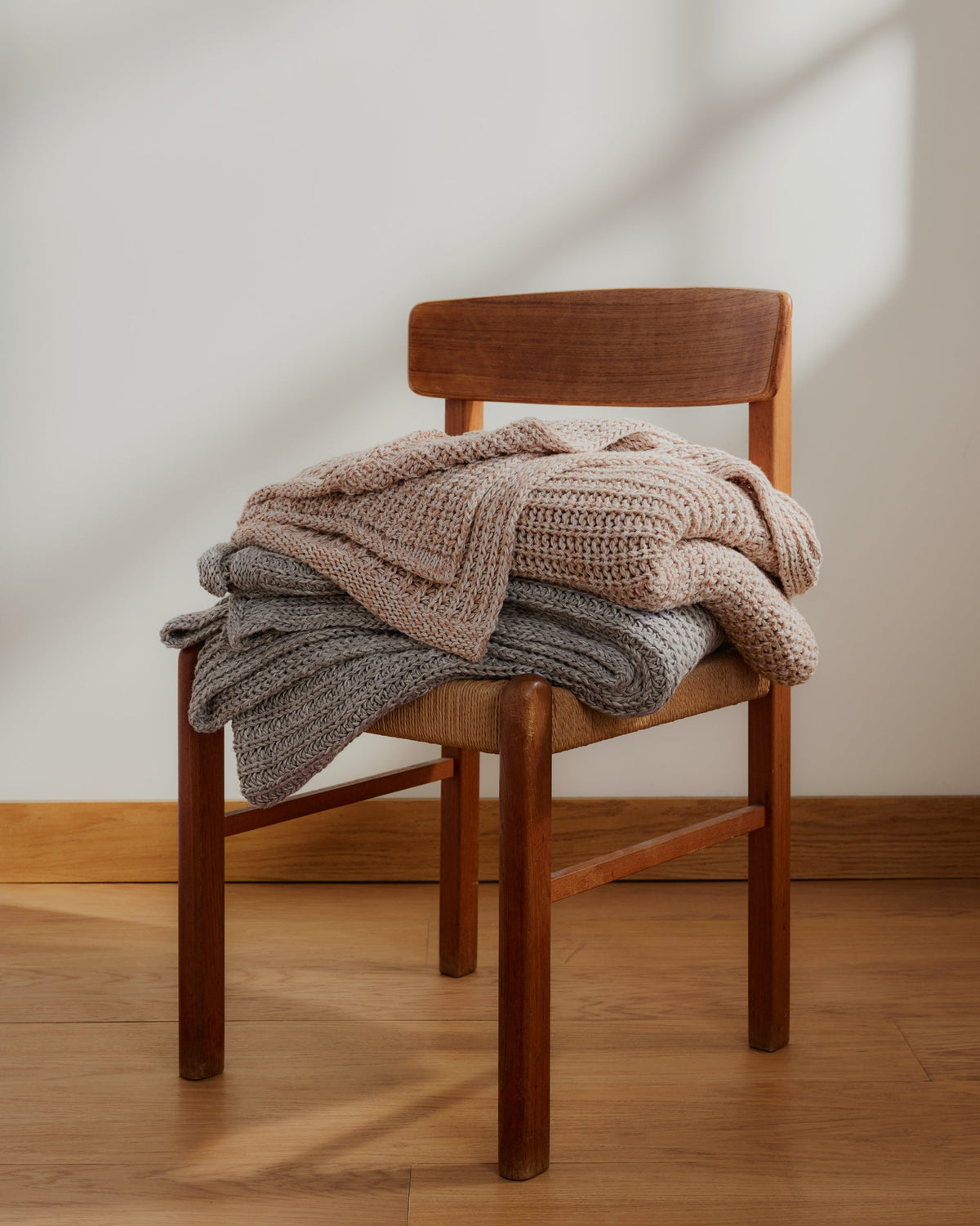 Marled Cotton Throw (Pebble) - Image 5