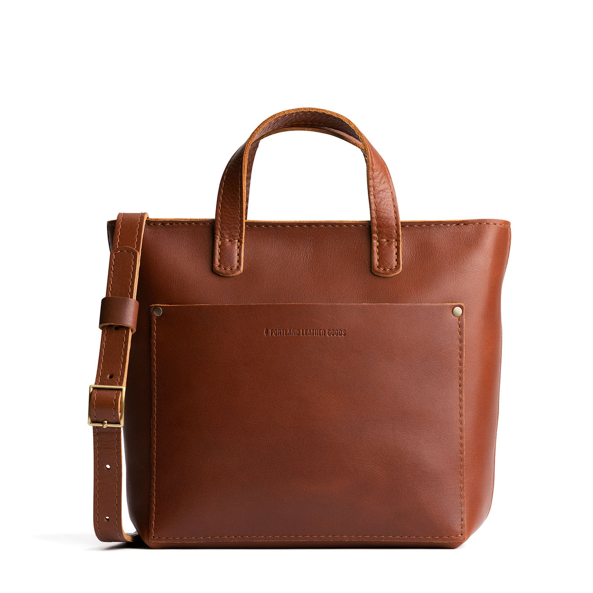 Mini Crossbody Tote - Chestnut / Zipper