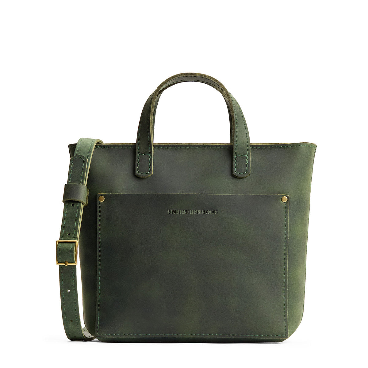 Mini Crossbody Tote - Evergreen / Zipper