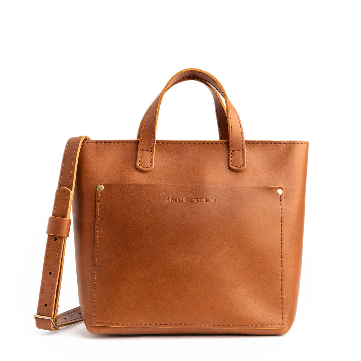 Mini Crossbody Tote - Honey / Zipper
