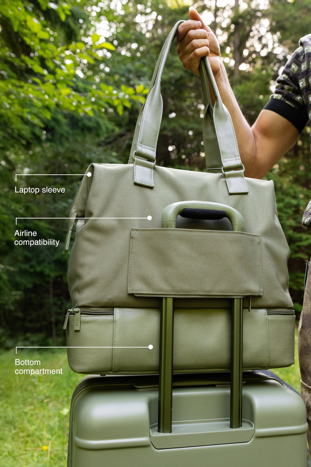 The Mini Weekender in Olive - Image 2