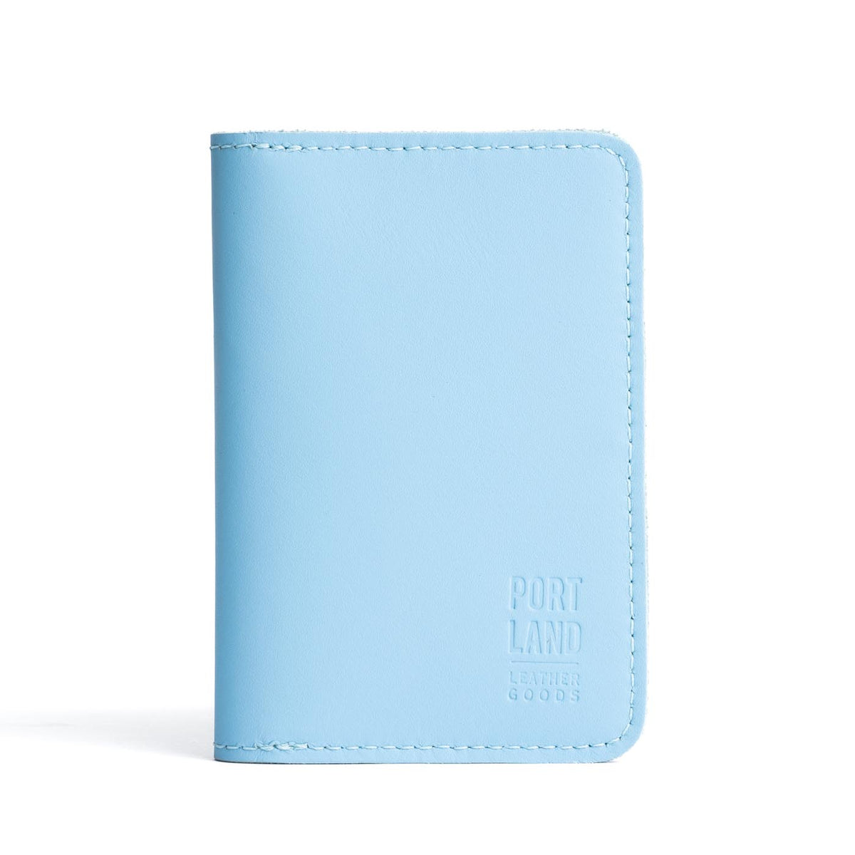 'Almost Perfect' Leather Modern Passport Holder - Glacial Blue