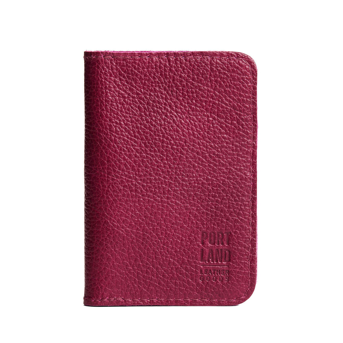 'Almost Perfect' Leather Modern Passport Holder - Orchid