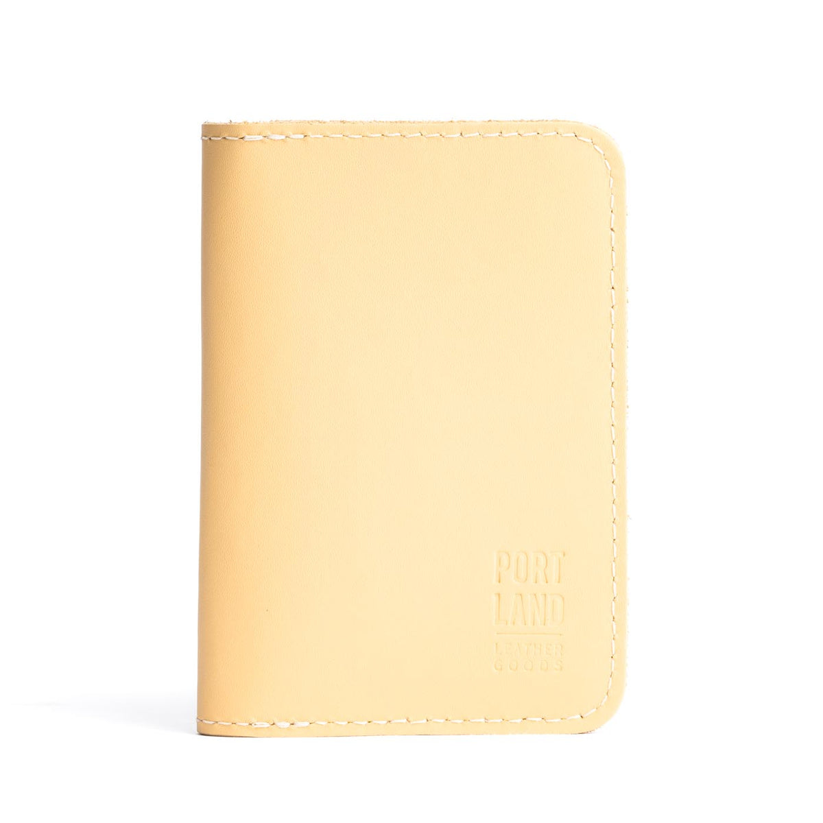 'Almost Perfect' Leather Modern Passport Holder - Vanilla