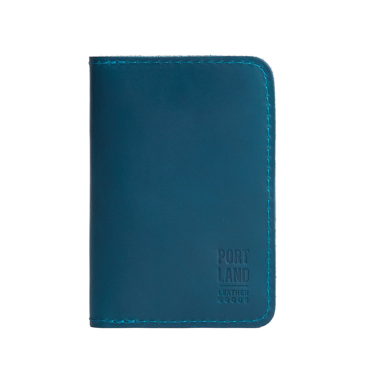 'Almost Perfect' Leather Modern Passport Holder - Westward Blue