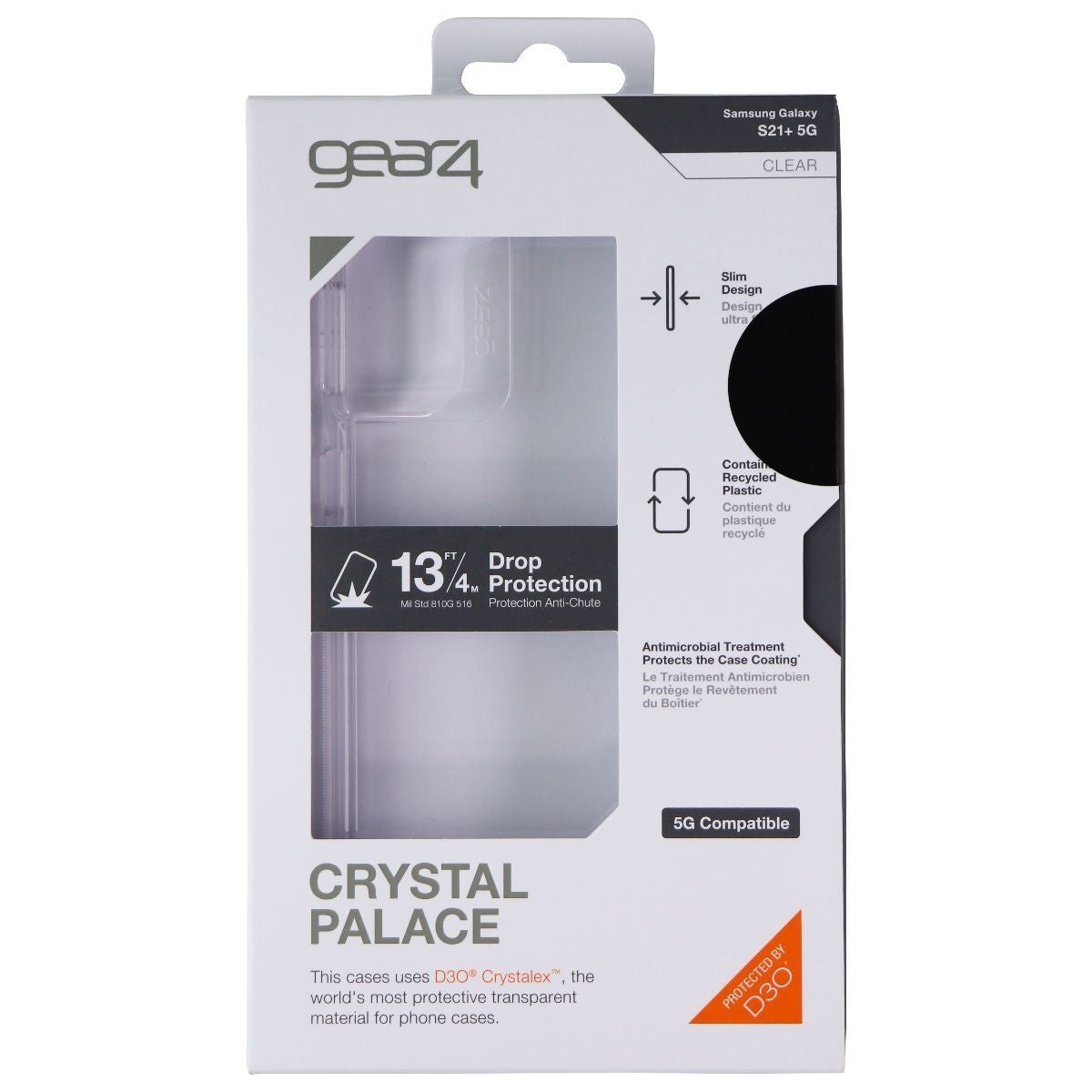ZAGG Crystal Palace Hard Case for Samsung Galaxy (S21+) 5G - Clear - New - Image 4