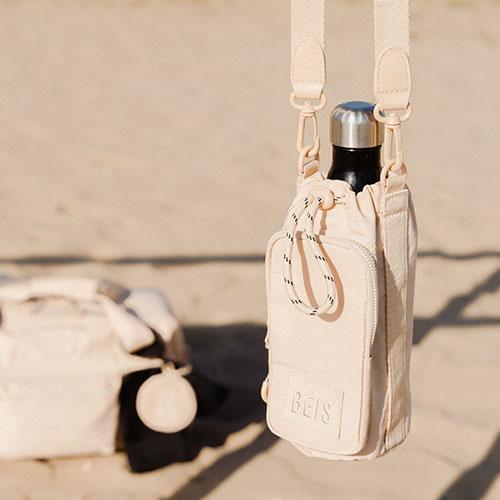 The Water Bottle Sling in Beige - Image 7