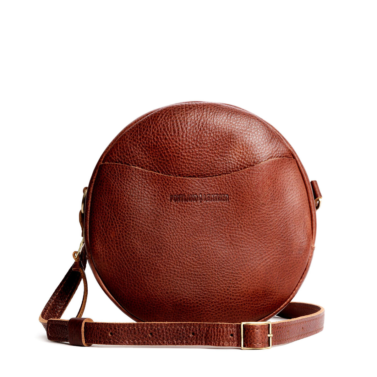 'Almost Perfect' Circle Crossbody - Nutmeg / Large
