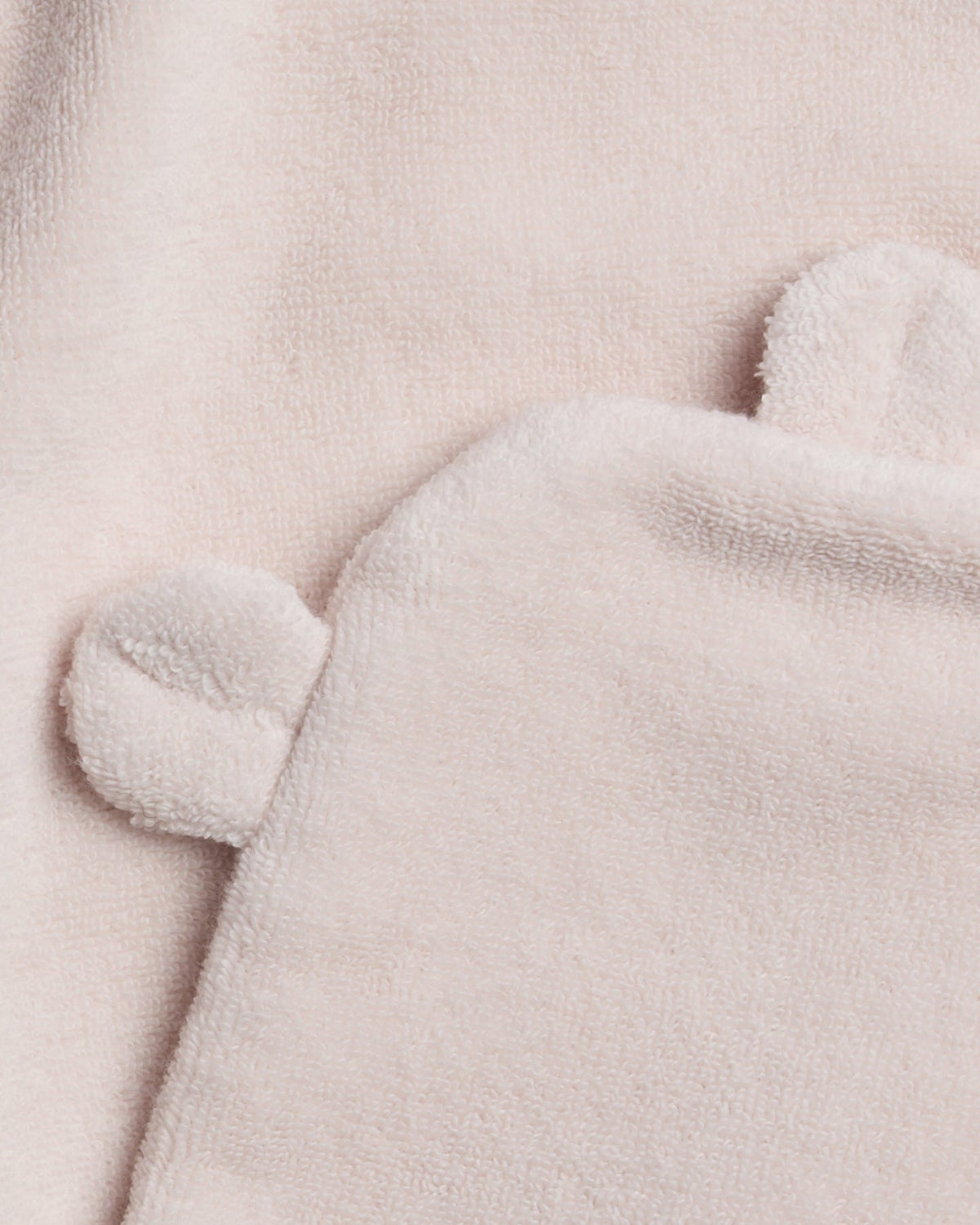 Organic Hooded Toddler Towel with Ears (Blush) - Image 3