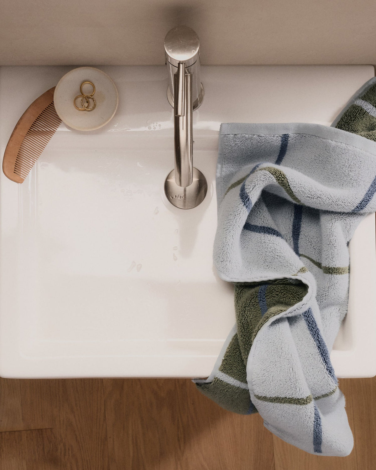 4+4 Organic Plush Bath Bundle - Thyme Windowpane - Image 4