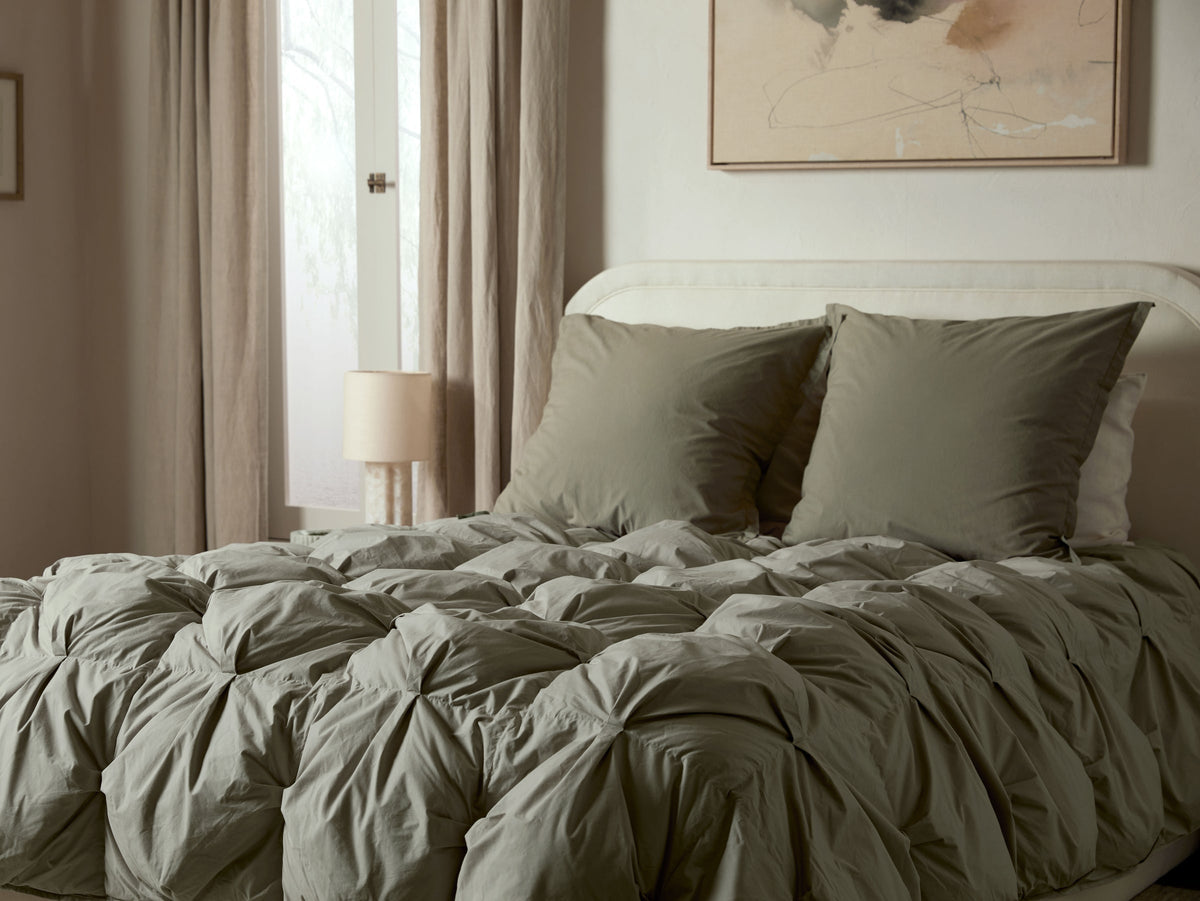 Organic Cotton Puff Comforter (Moss) - Image 2