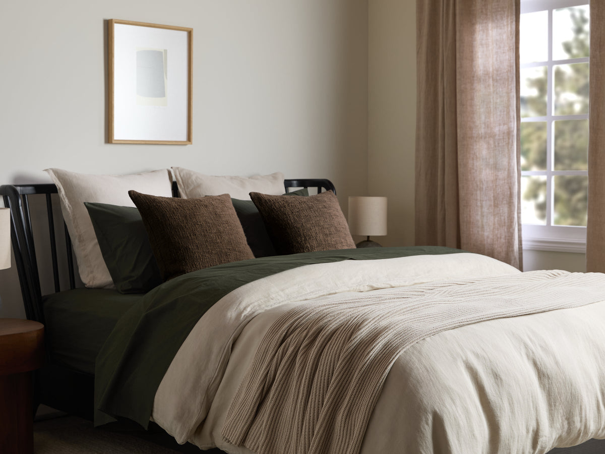 Organic Rib Knit Throw (Bone) - Image 2