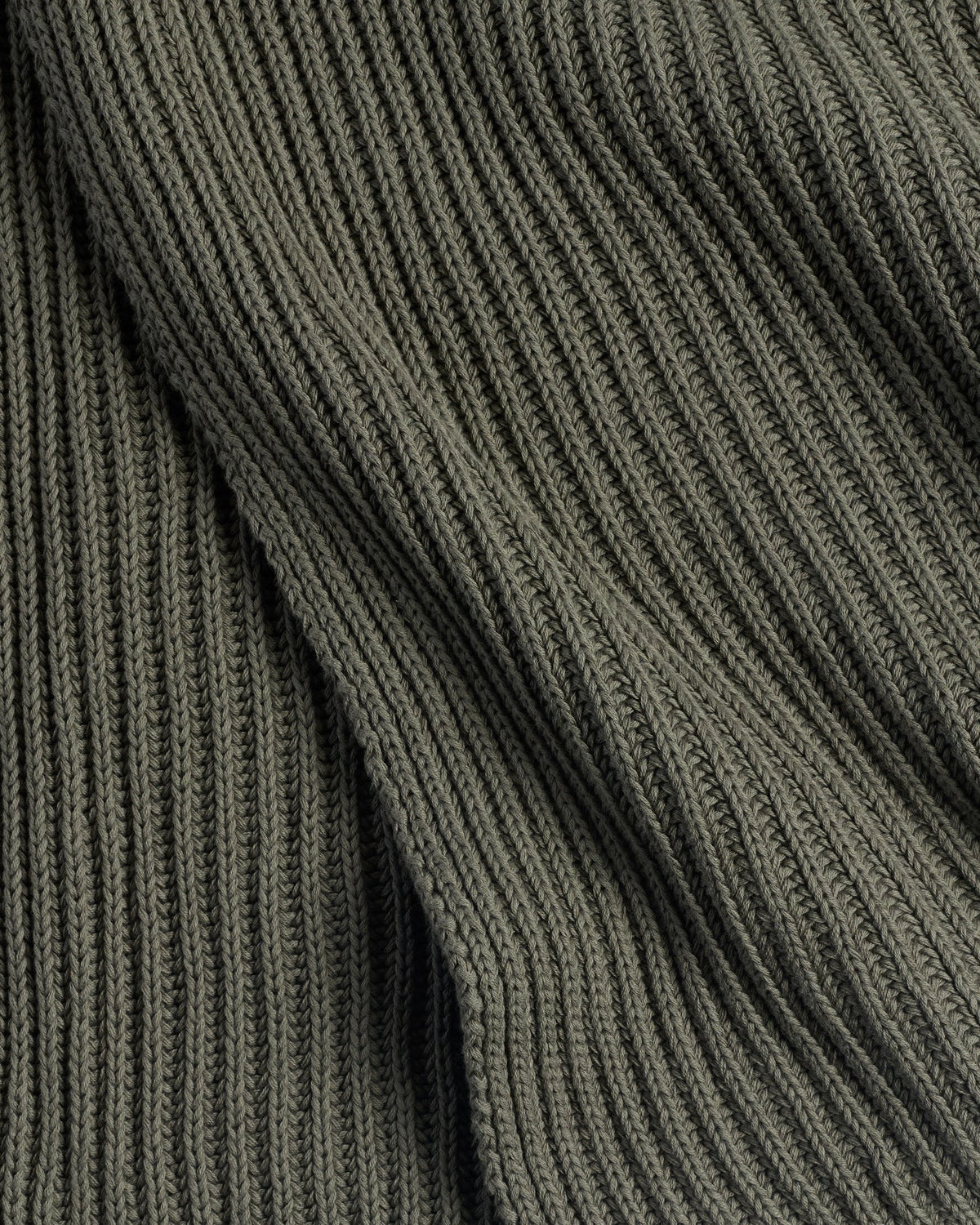 Organic Rib Knit Throw (Thyme) - Image 3
