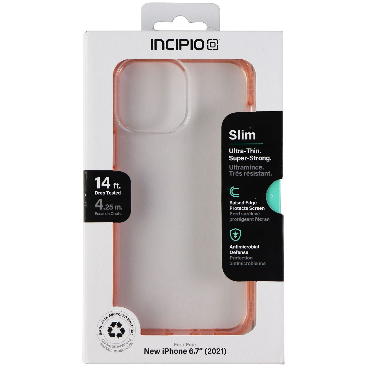 Incipio Slim Series Case for Apple iPhone 13 Pro Max - Clear/Rose Pink - New - Image 4