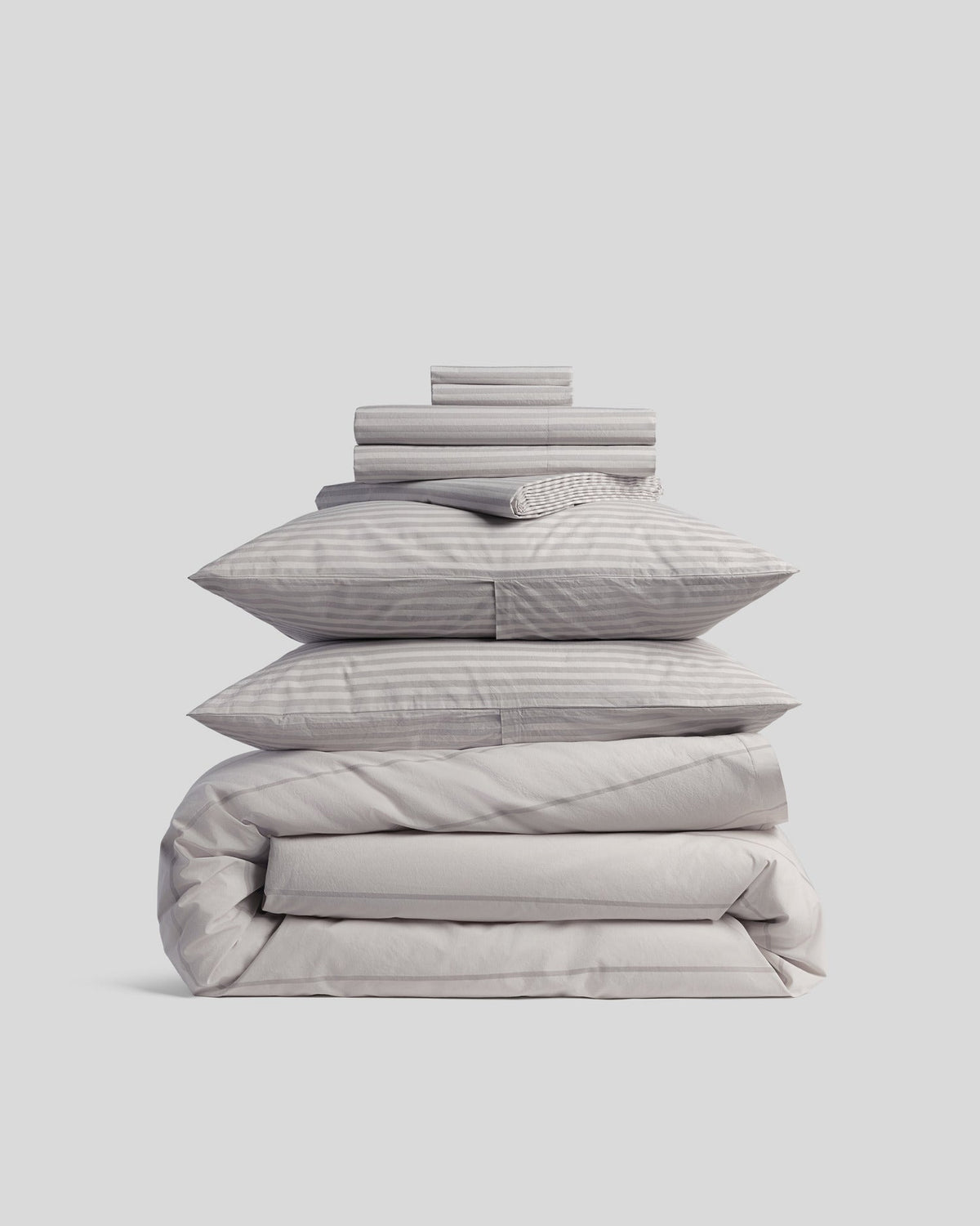 Percale Bundle - Pebble Stripe K/CK