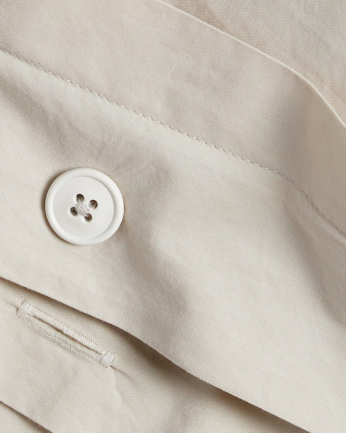 Percale Duvet Cover Set - Bone TW/XL - Image 3