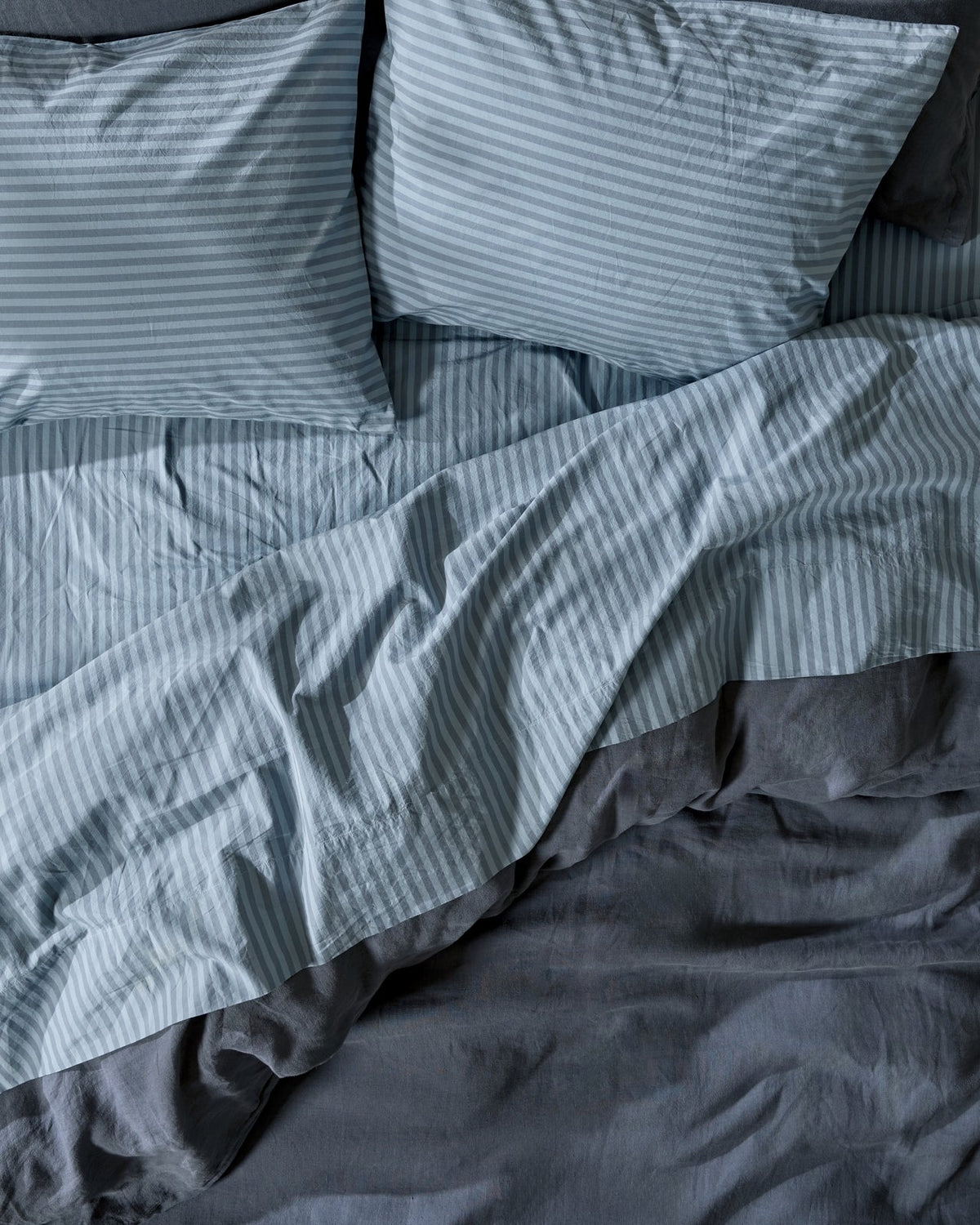 Percale Fitted Sheet (Dusk Stripe) - Image 2