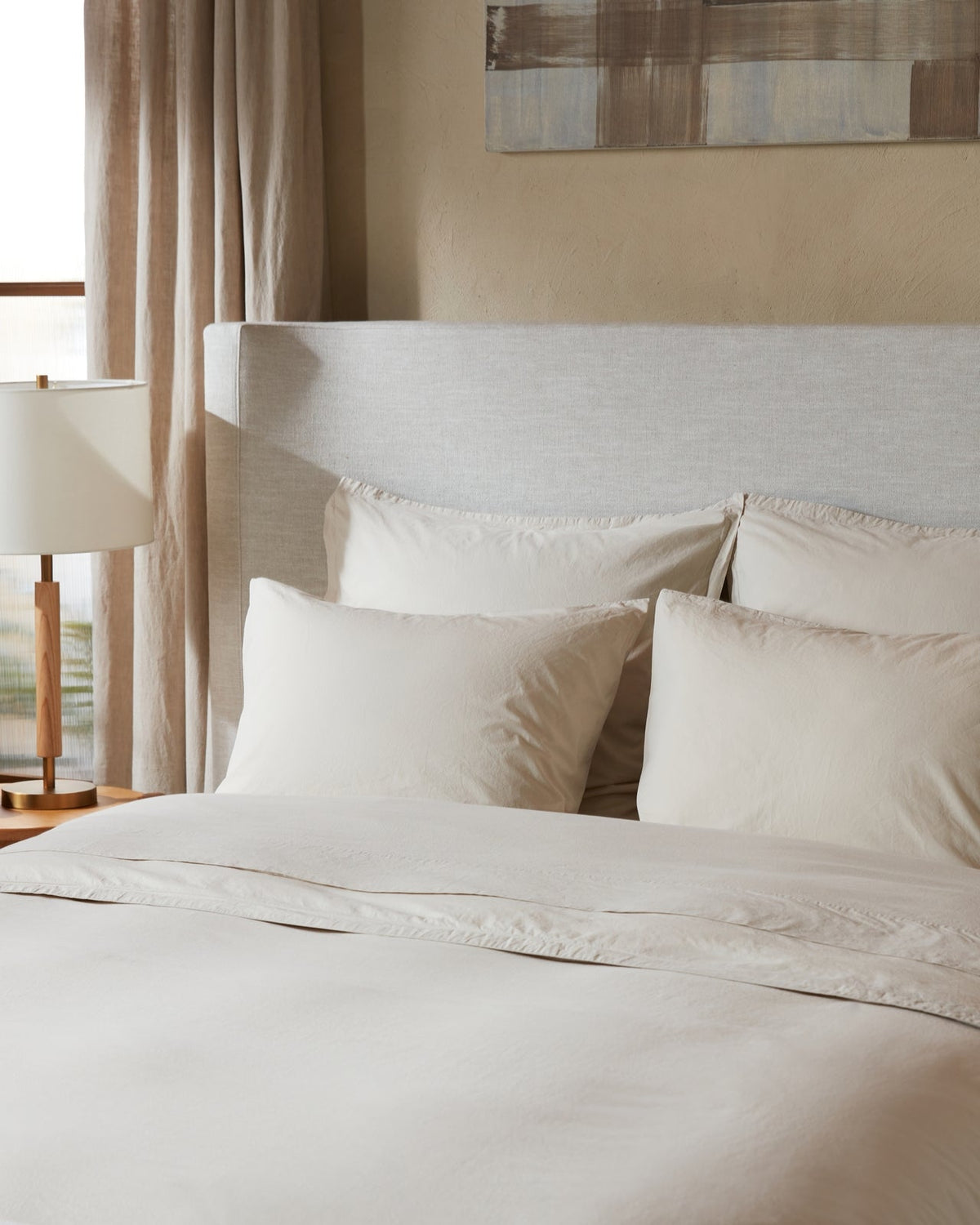 Percale Sheet Set - Bone F/Q - Image 2
