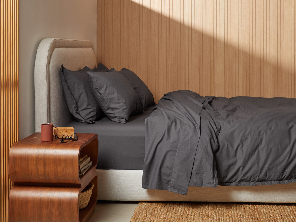 Percale Top Sheet - FINAL SALE (Slate) - Image 2