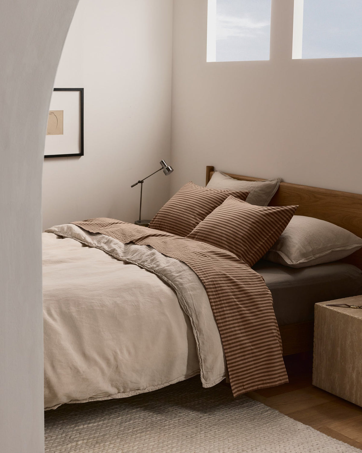 Percale Top Sheet (Adobe Stripe) - Image 4
