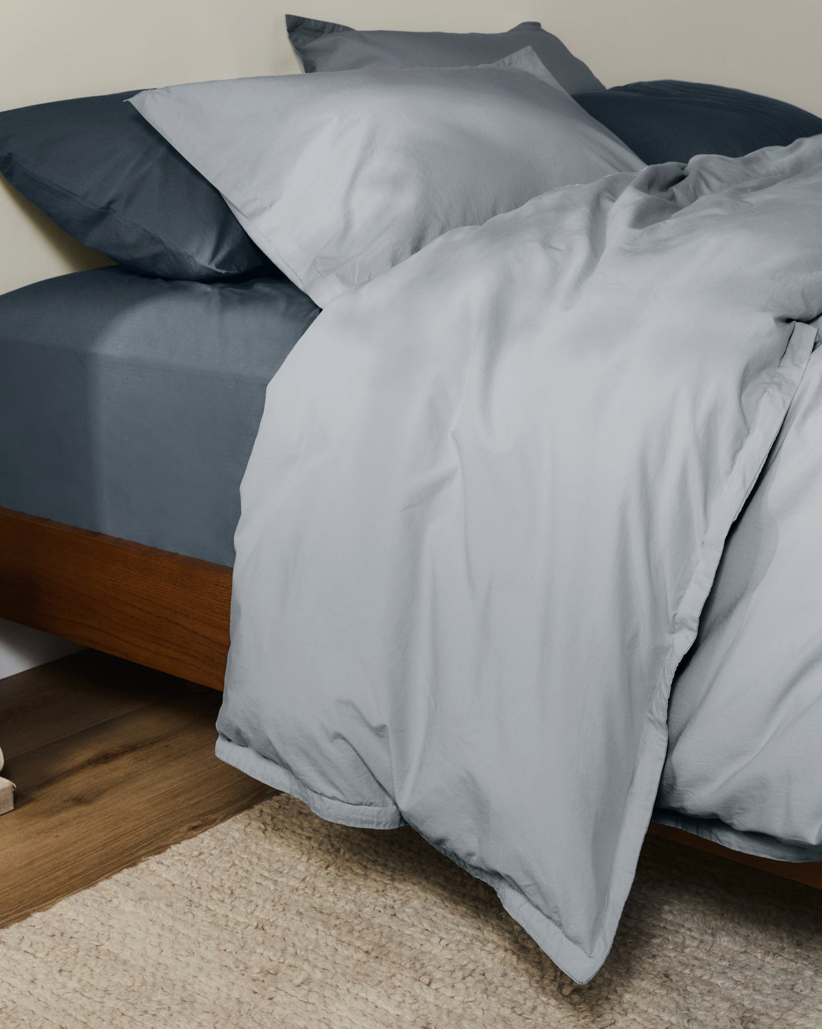 Percale Duvet Cover Set - Sky F/Q - Image 2